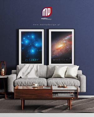 Plakat astronomiczny Messier 45 - PLEJADY
