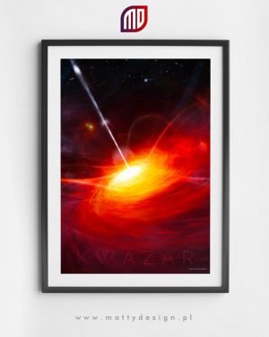Plakat astronomiczny - grafika artystyczna - Kwazar