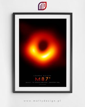 Plakat astronomiczny Czarna Dziura Messier 87*