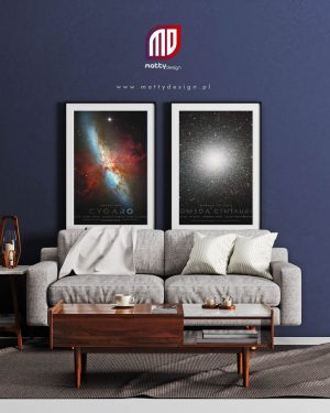 Plakat astronomiczny galaktyka Cygaro - Messier 82
