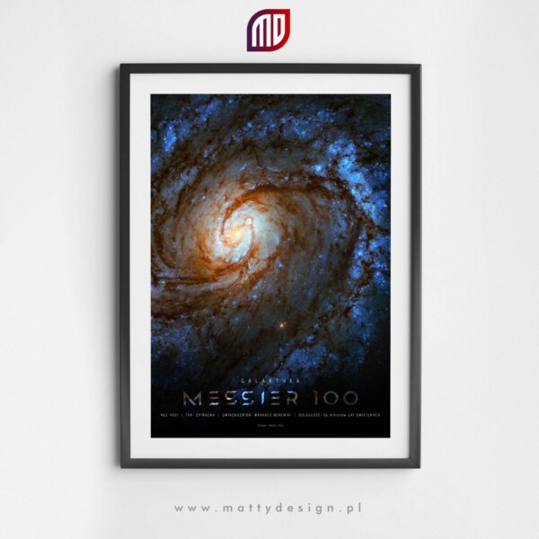 Plakat astronomiczny galaktyka Messier 100