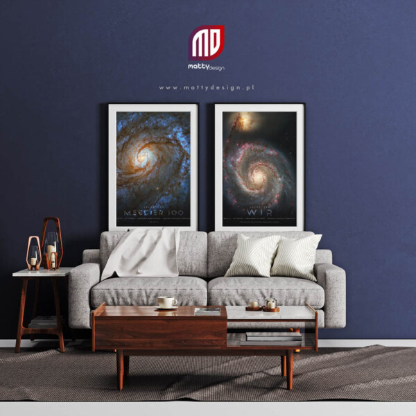 Plakat astronomiczny galaktyka Messier 100