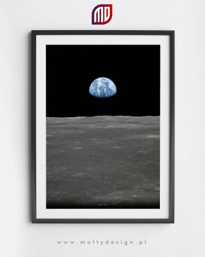 Plakat astronomiczny - Ziemia i Księżyc
