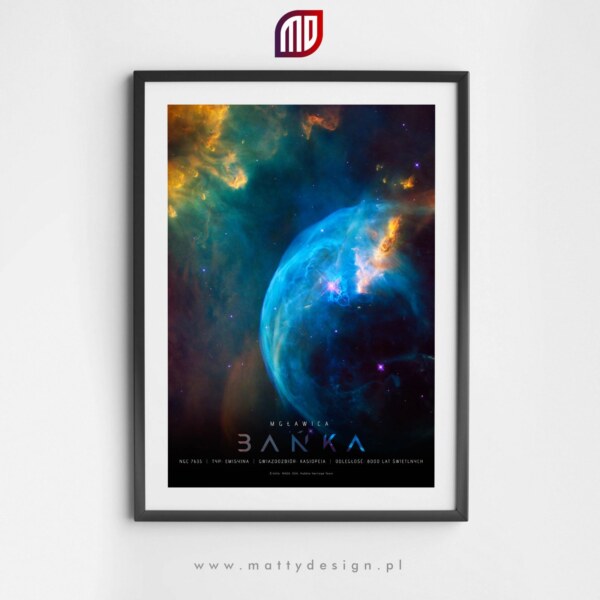 Plakat astronomiczny mgławica Bańka