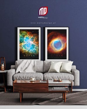 Plakat astronomiczny mgławica Kraba - Messier 1
