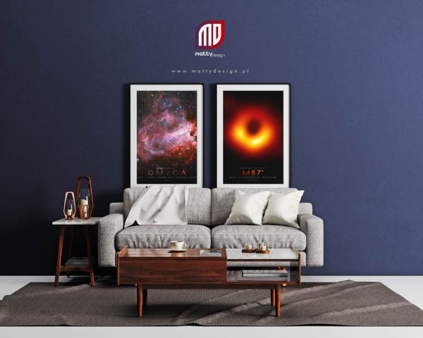 Plakat astronomiczny mgławica Omega - Messier 17