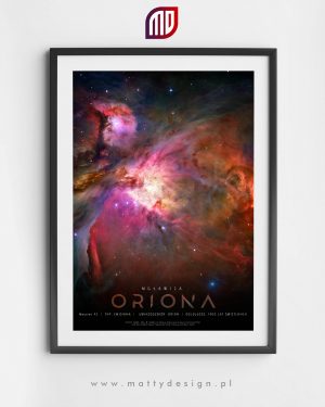 Plakat astronomiczny mgławica Orion - Messier 42