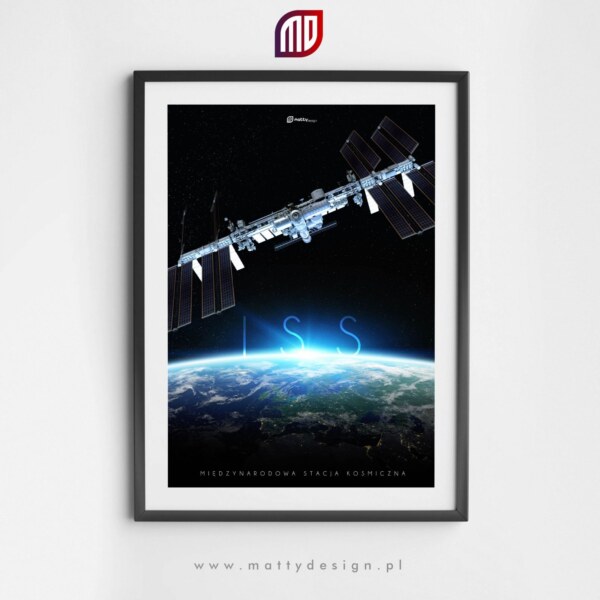 plakat_astronomiczny_miedzynarodowa_stacja_kosmiczna_iss_mattydesign
