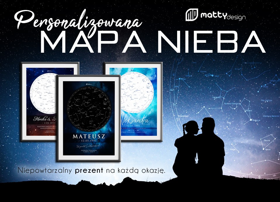 Mapa Nieba - spersonalizowana mapa nocnego nieba