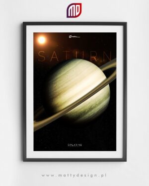 Plakat astronomiczny SATURN - solar-v2