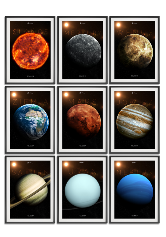Plakat astronomiczny SATURN - solar-v2