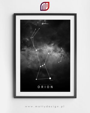 Gwiazdozbiór Orion - plakat na ścianę - ciemny