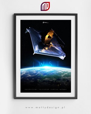 Plakat astronomiczny - Kosmiczny Teleskop Jamesa Webba, JWST
