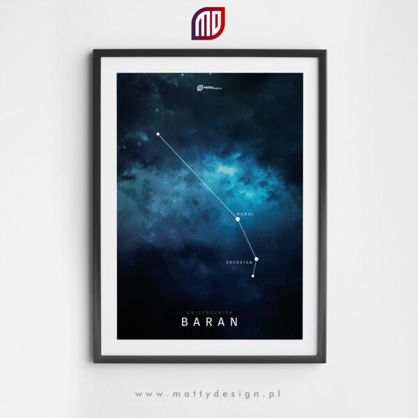 Gwiazdozbiór Baran - plakat na ścianę