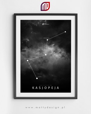 Gwiazdozbiór Kasjopeja - plakat na ścianę