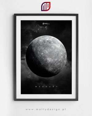 Plakat astronomiczny na ścianę - planety, układ słoneczny - zestaw
