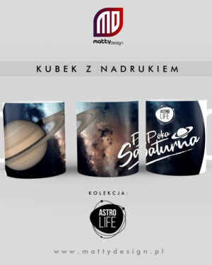 Kubek z nadrukiem astronomiczny - AstroLife Poka Saturna