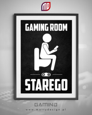 Plakat dla Gracza Gamingowy - Gaming Room Starego