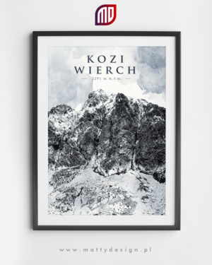 Plakat na ścianę - górskie szczyty Tatr jasne - KOZI WIERCH