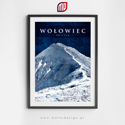 Plakat na ścianę - górskie szczyty Tatr ciemne - WOŁOWIEC